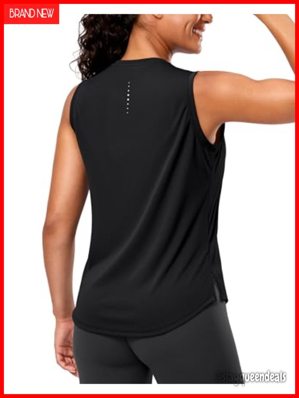Sleeveless Workout Tank Top UPF 50+ High Neck Running Yoga Shirt